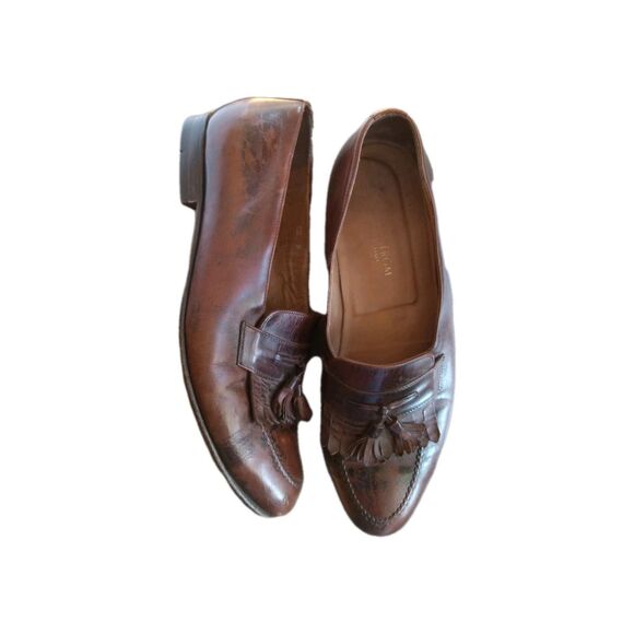 Nordstrom Mens Dress Shoes 10M Brown Leather Tassel Loafers Slip On Classic main image 6